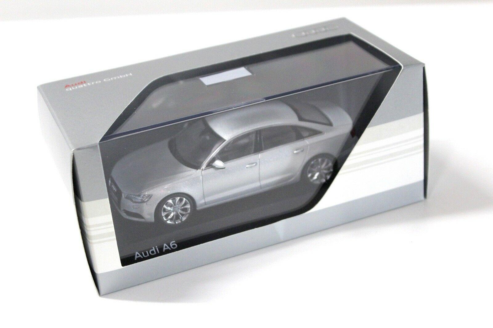 1:43 Schuco Audi A6 Limousine C7 ice silver DEALER VERSION