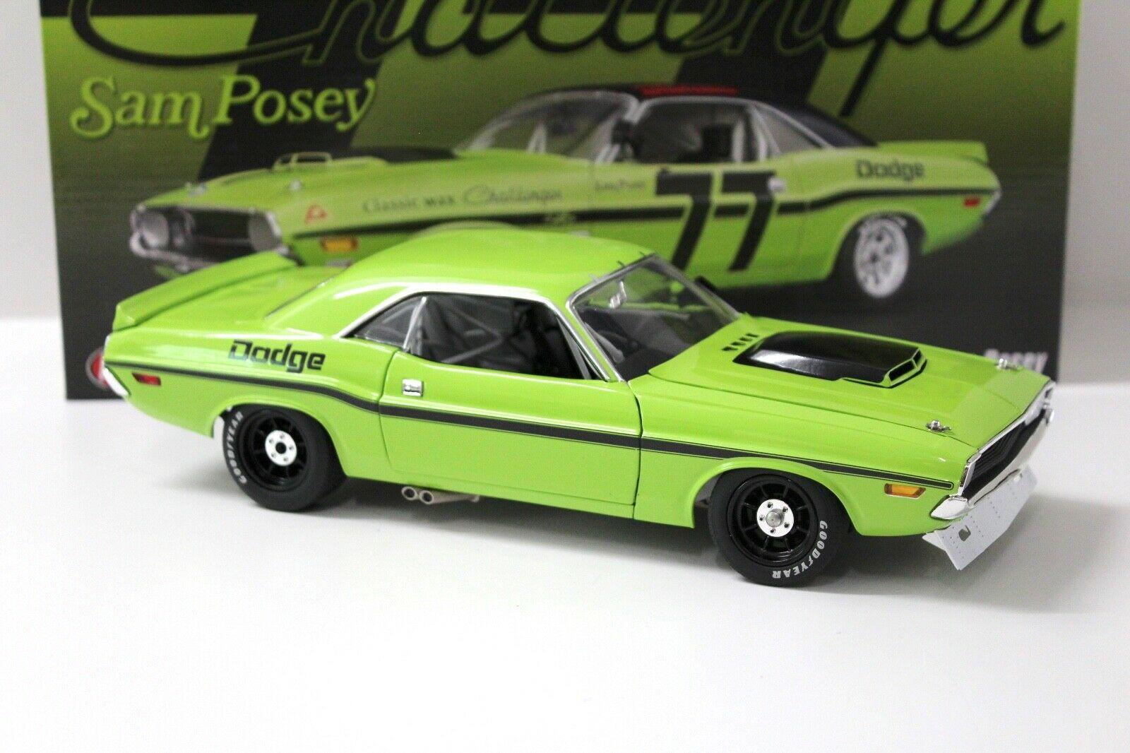 1:18 ACME 1970 Dodge Challenger Trans Am Sam Posey green