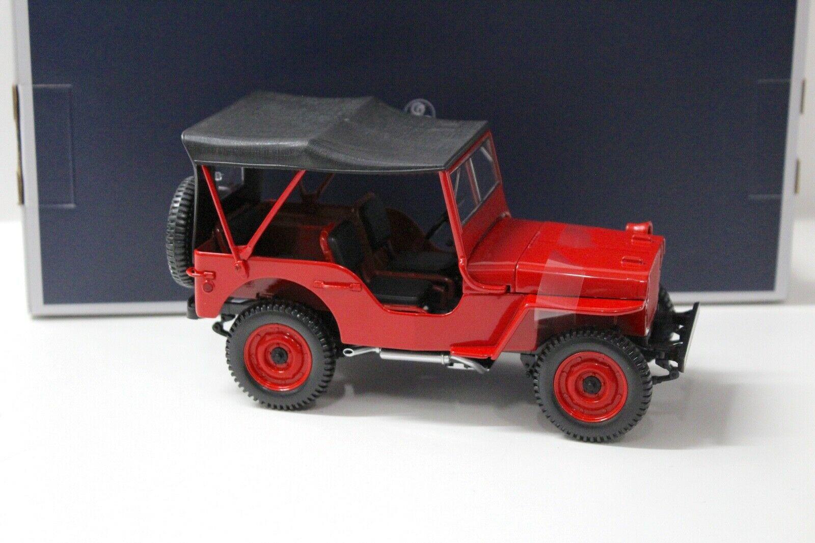1:18 Norev Jeep Willys 1942 red