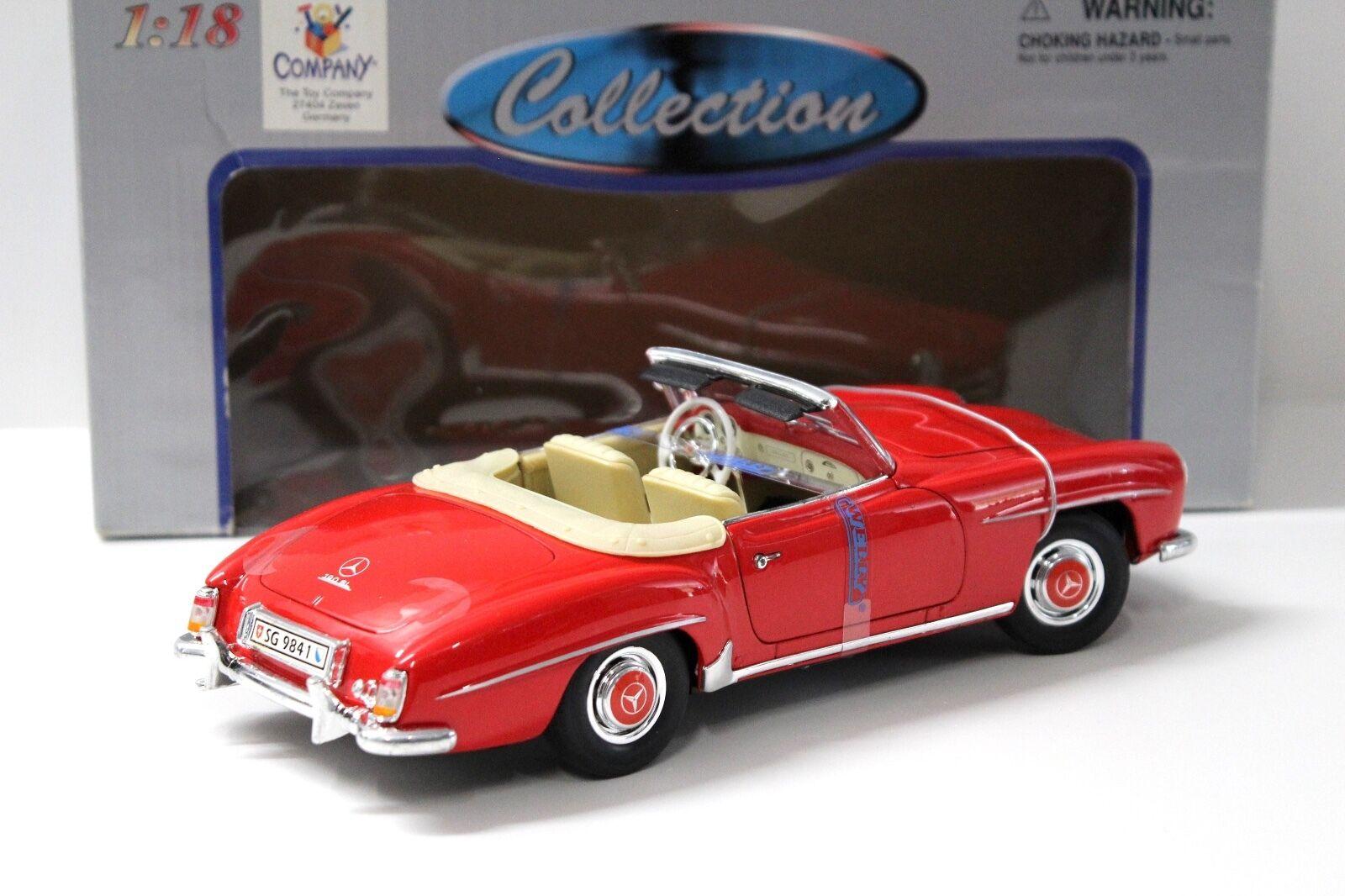 1:18 Welly Mercedes 190SL Cabrio 1955 red