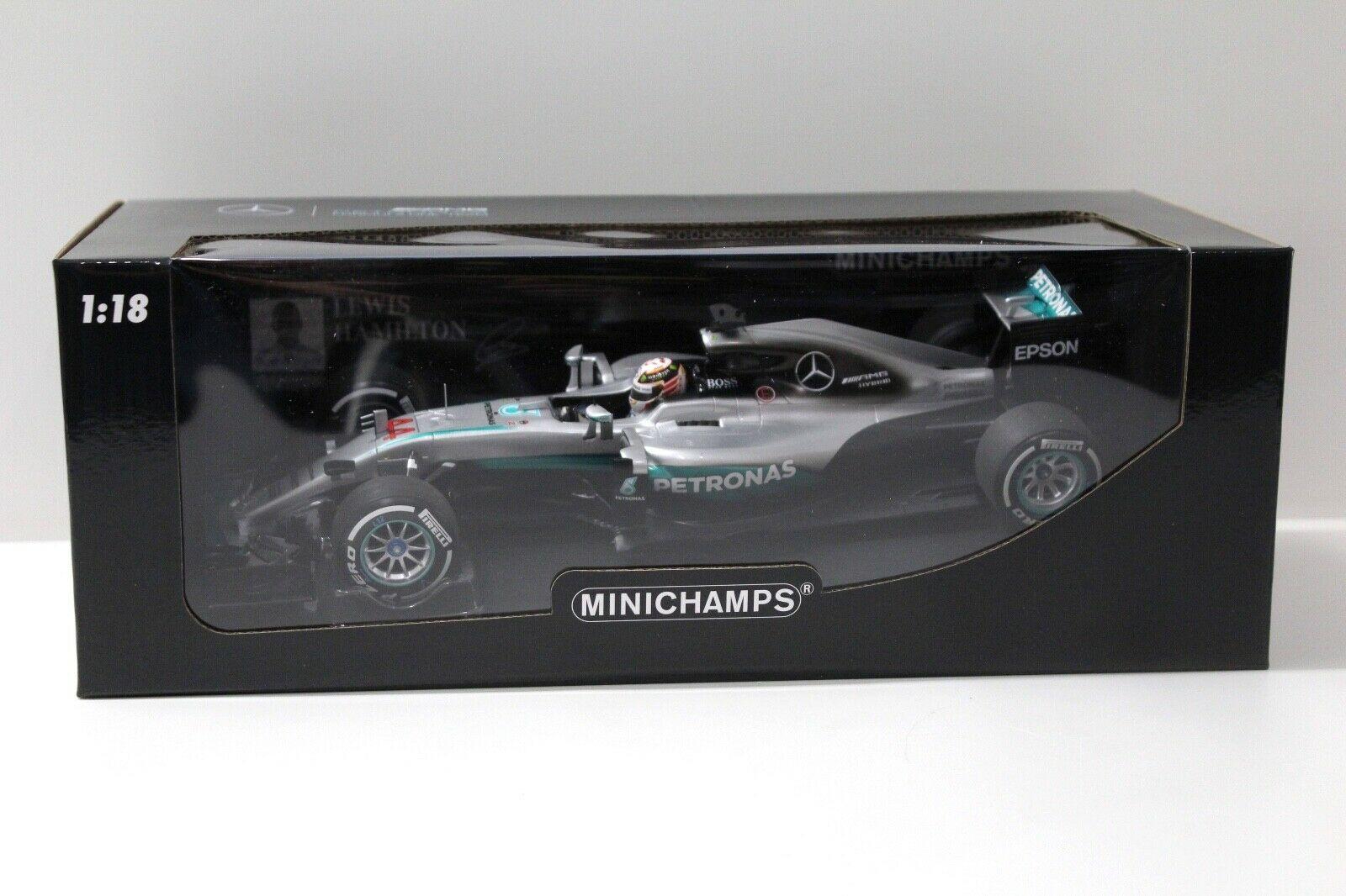 1:18 Minichamps Mercedes AMG Petronas F1 W07 EQ Australia Hamilton 2016
