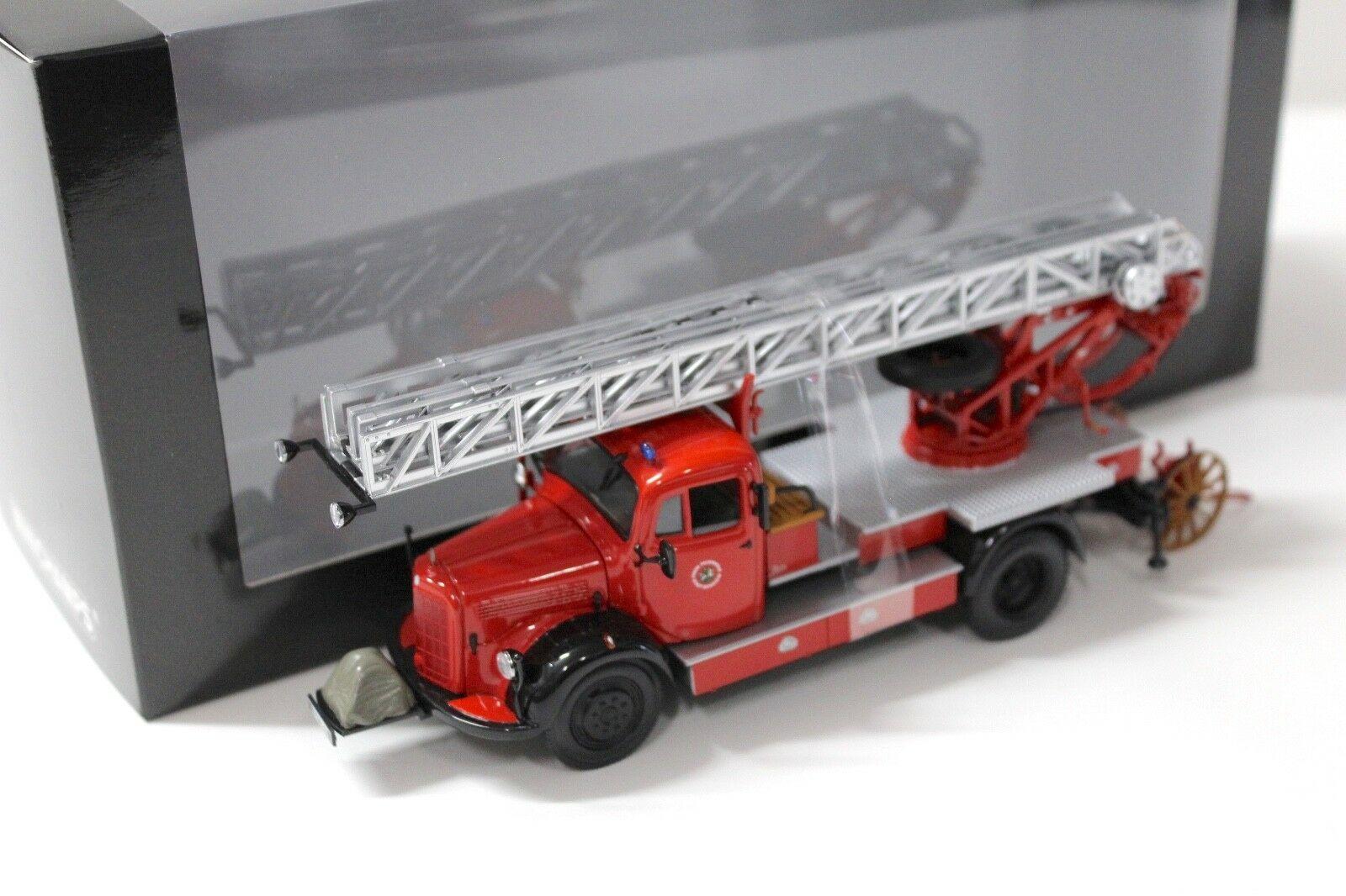 ID 37211 orig.jpg 1:43 Minichamps Mercedes L3500 DL17 Feuerwehr Bensheim red/ black