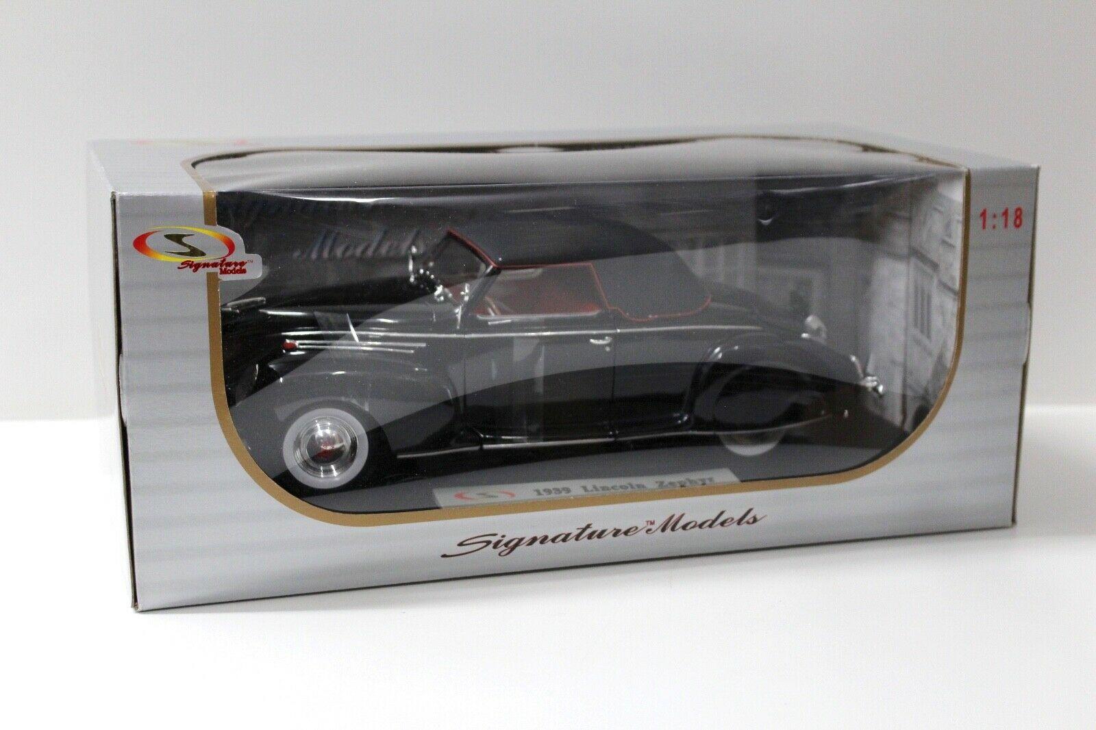 1:18 Signature Models Lincoln Zephyr 1939 black