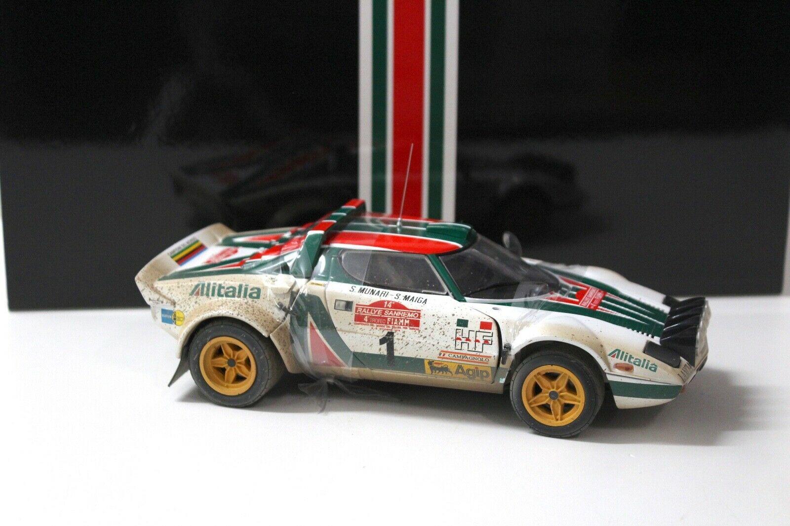 1:18 SunStar 1976 Lancia Stratos HF Rally Sanremo Muddy Version
