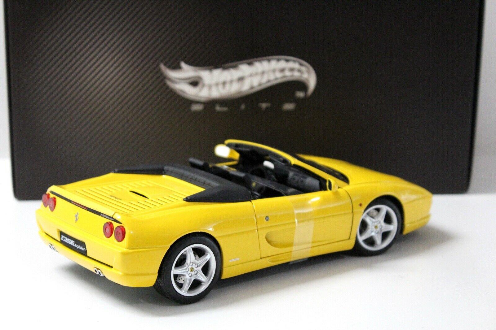1:18 Hot Wheels Elite Ferrari F355 Spider yellow