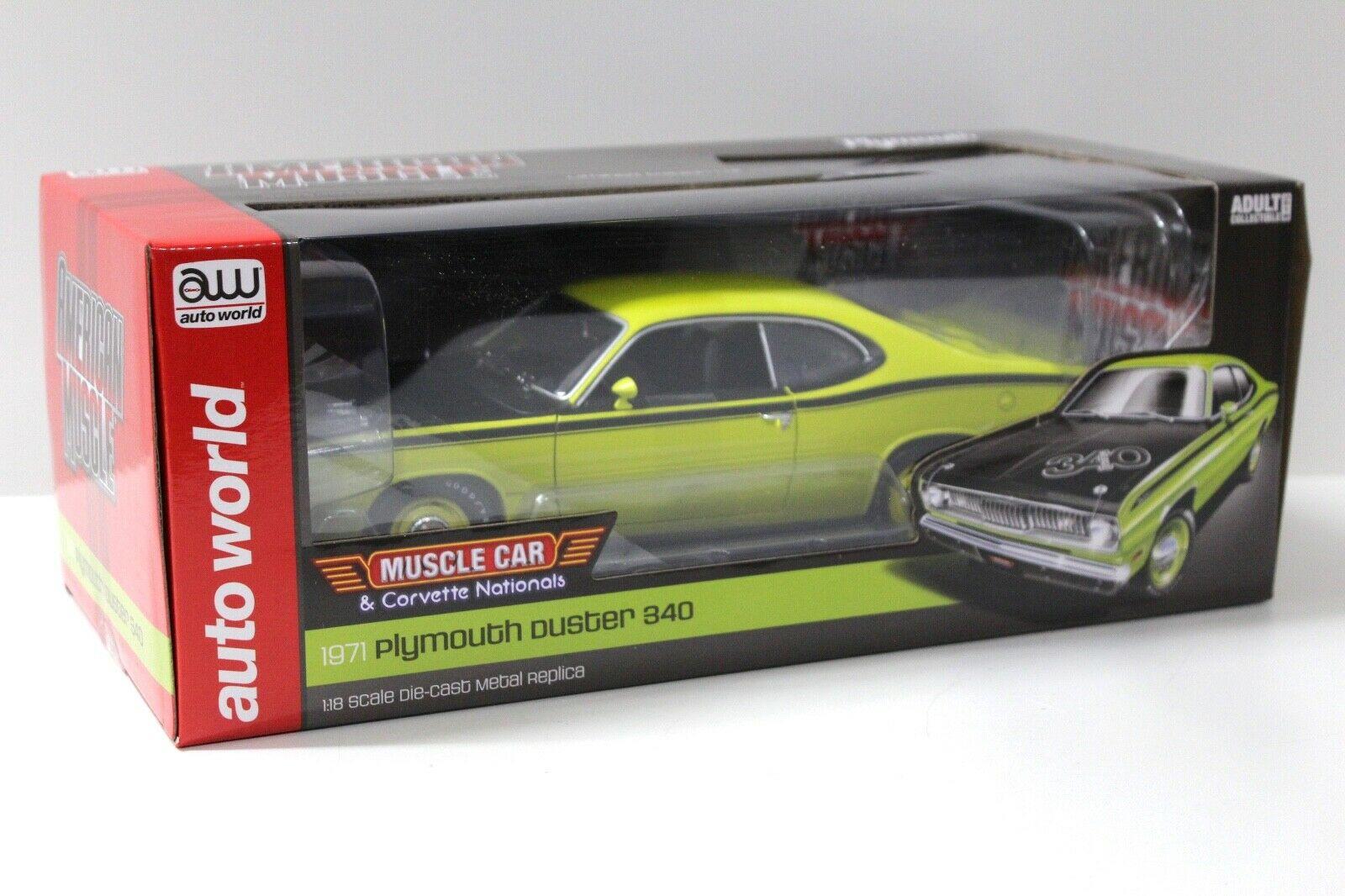 1:18 Auto World Plymouth Duster 340 light green/ black