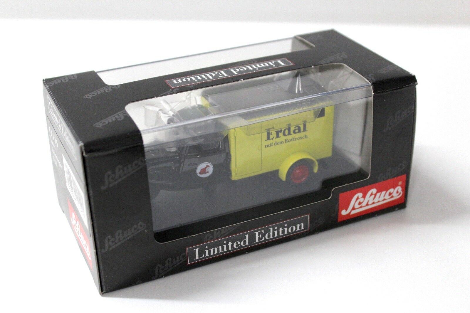 1:43 Schuco Tempo Dreirad Kastenwagen ERDAL black/ yellow