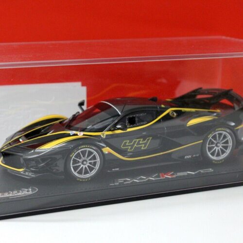 1:18 BBR Ferrari FXXK Evo Nero Stellato Car No. #44 black/ yellow