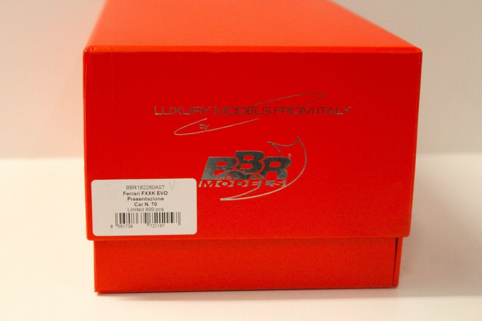 1:18 BBR Ferrari FXXK EVO Presentazione Car #70 white FULL OPENING