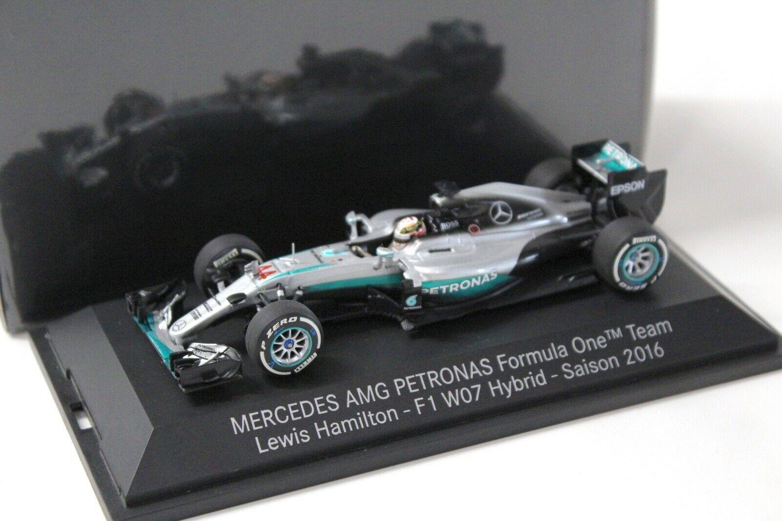 1:43 Minichamps Mercedes AMG Petronas F1 W07 Hamilton 2016 DEALER VERSION
