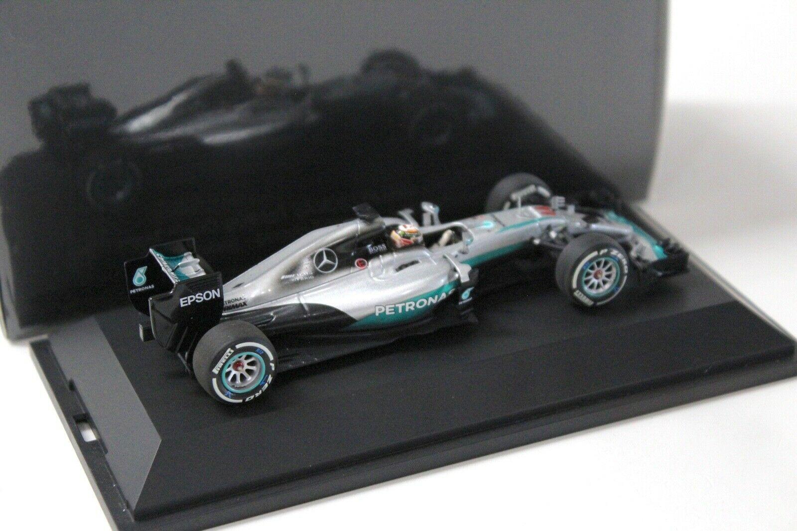 1:43 Minichamps Mercedes AMG Petronas F1 W07 Hamilton 2016 DEALER VERSION