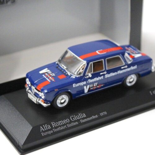 1:43 Minichamps Alfa Romeo Giulia Europa Testfahrt 1970 blue