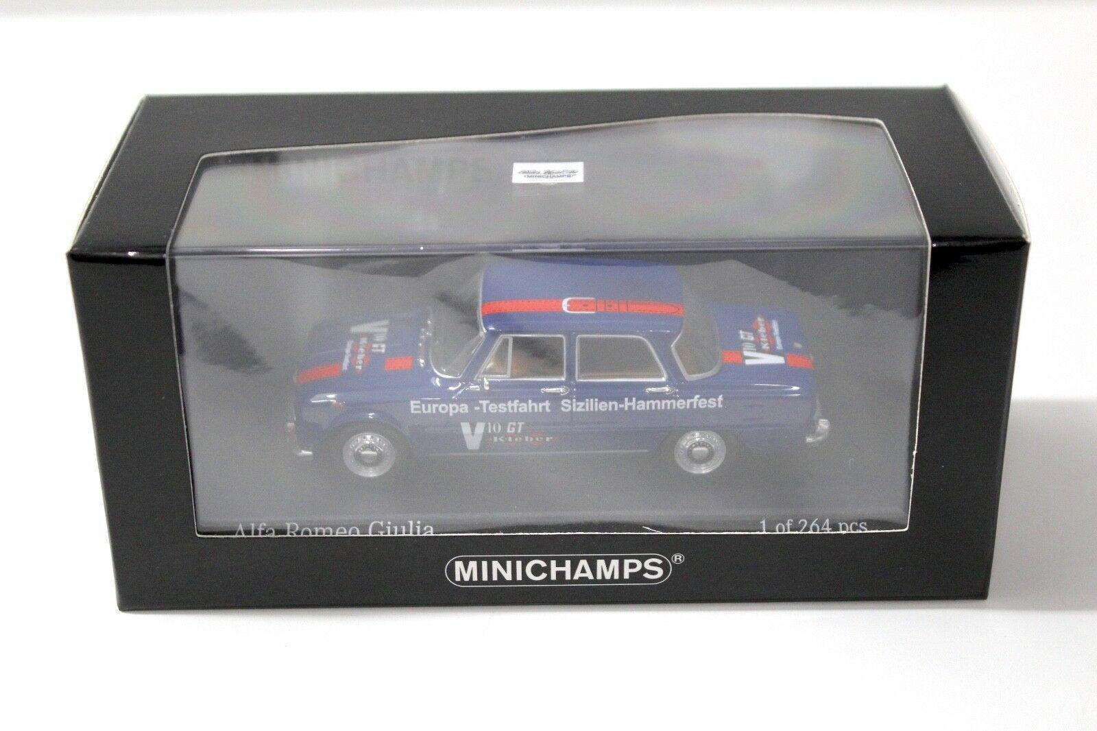 1:43 Minichamps Alfa Romeo Giulia Europa Testfahrt 1970 blue