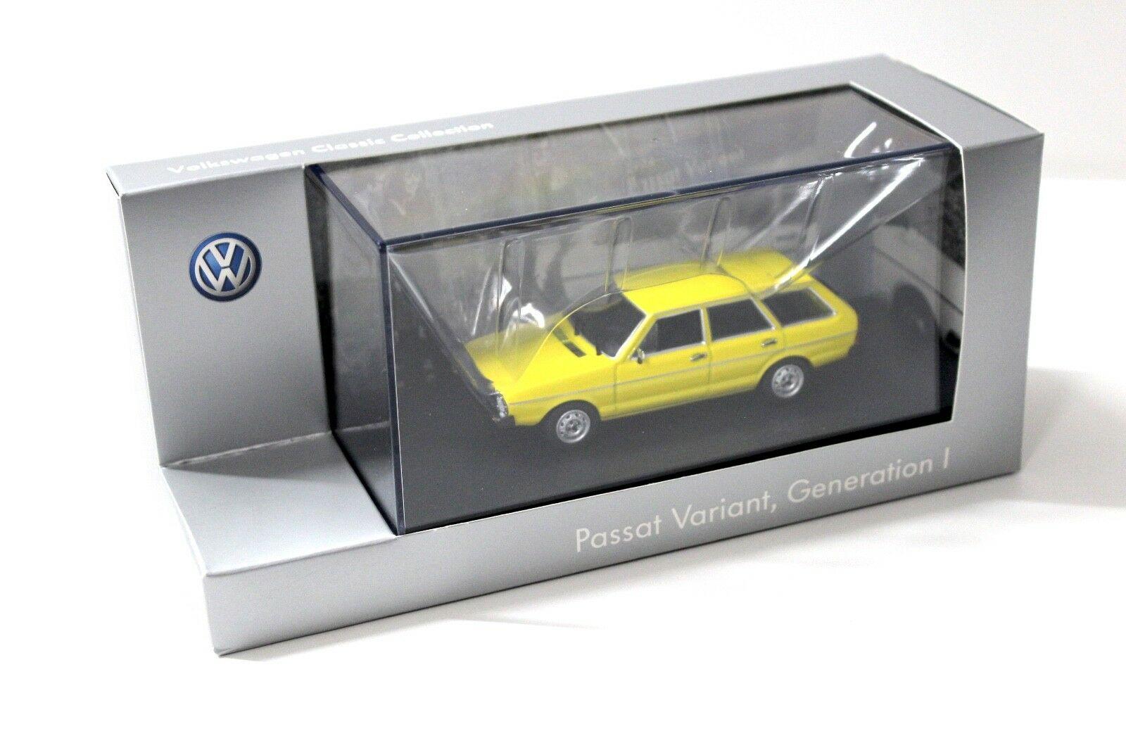 1:43 Minichamps VW Passat 1 Variant 1974 yellow DEALER VERSION