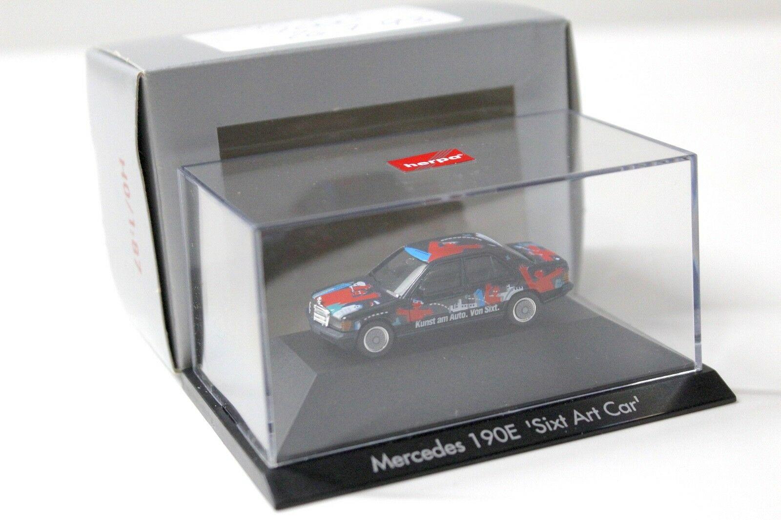 1:87 Herpa Mercedes 190E "SIXT ART CAR" black/ red