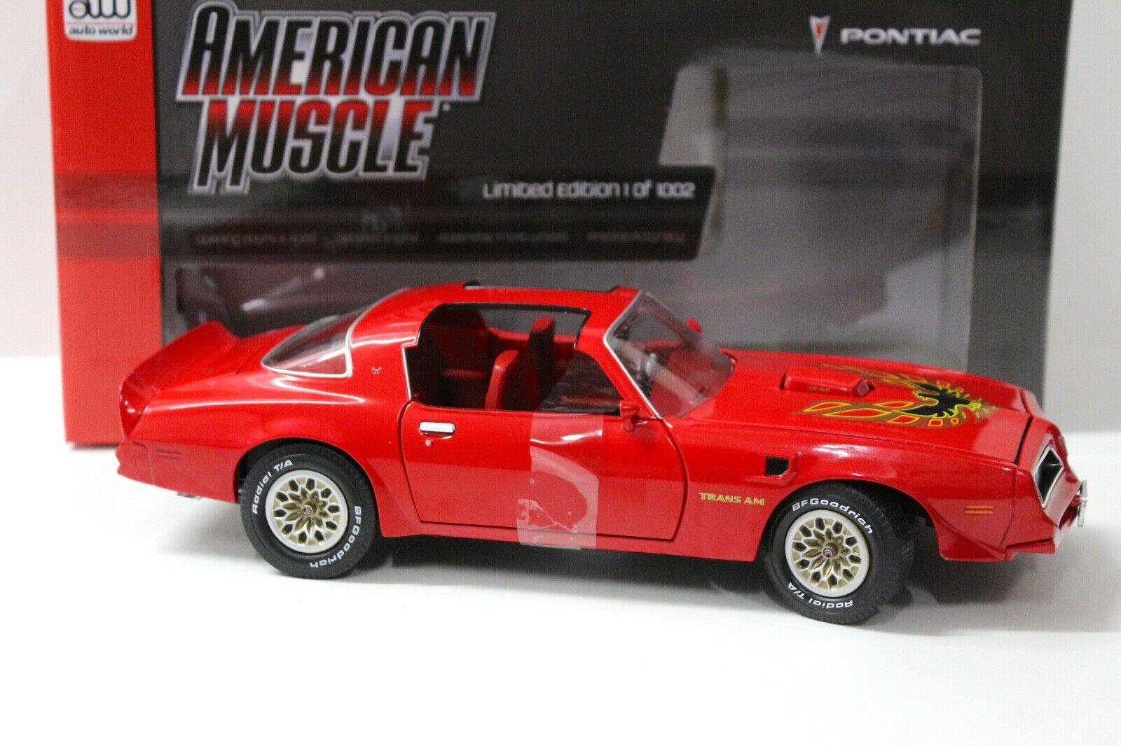 1:18 Auto World Pontiac Firebird Trans Am 1977 red
