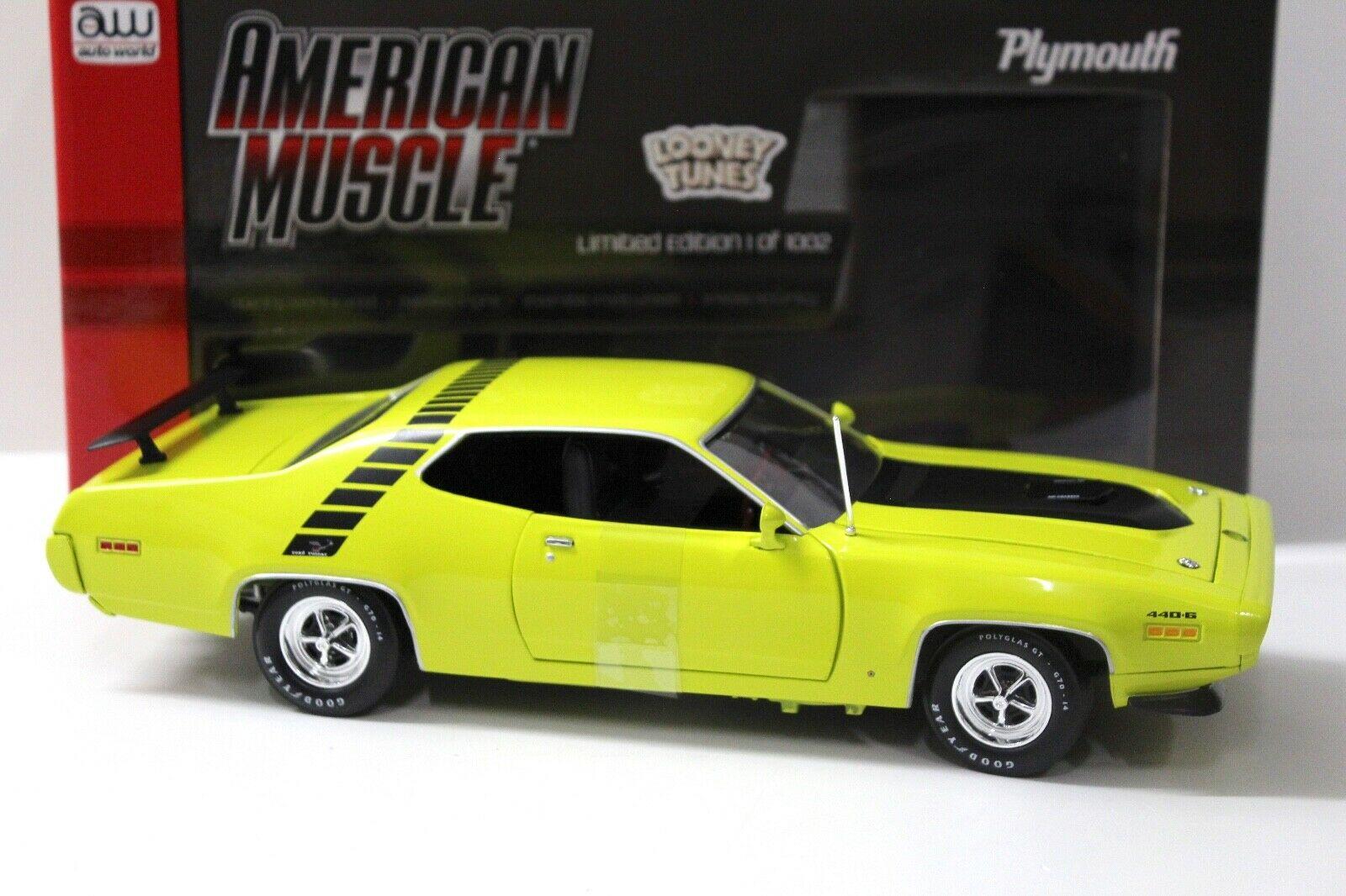 1:18 Auto World Plymouth Road Runner 1971 yellow