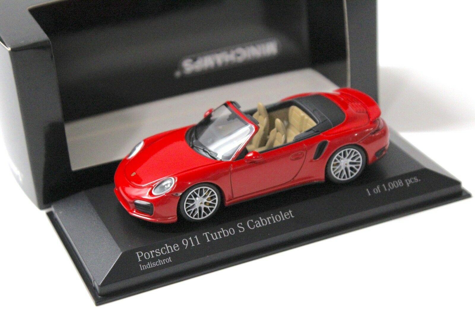 1:43 Minichamps Porsche 911 (991) Turbo S Cabriolet red
