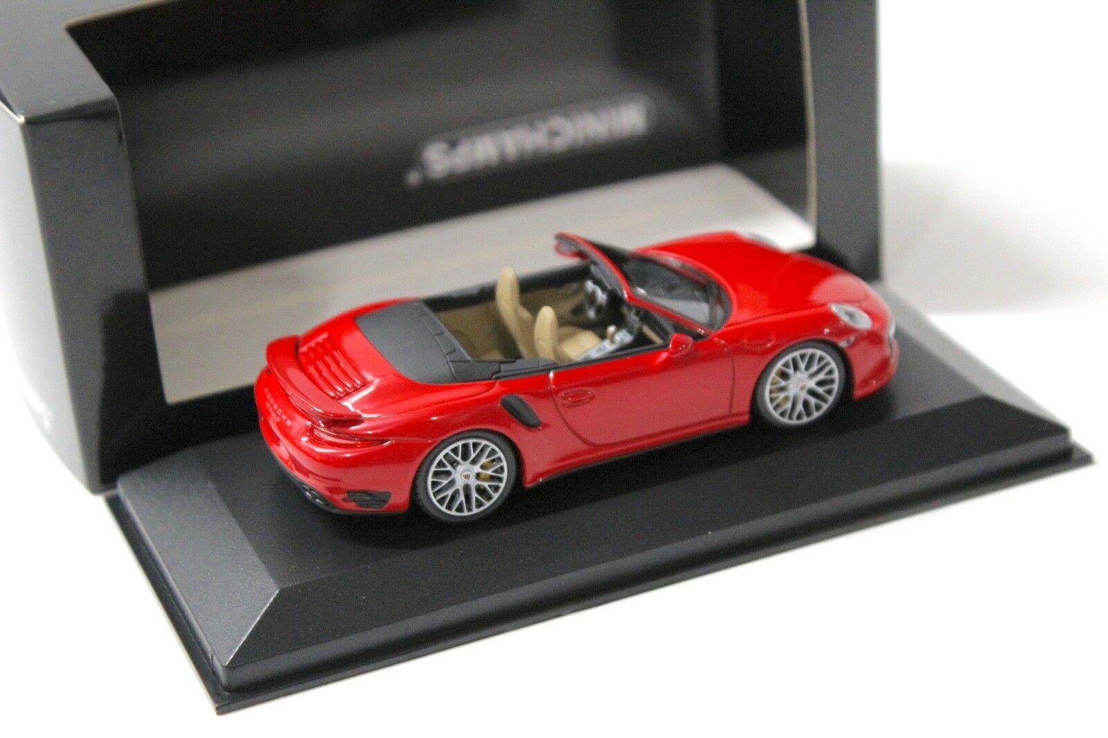 1:43 Minichamps Porsche 911 (991) Turbo S Cabriolet red