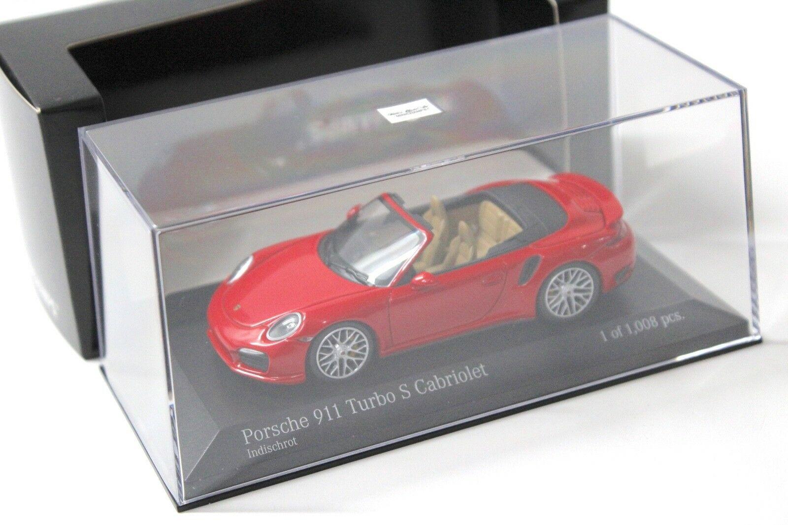 1:43 Minichamps Porsche 911 (991) Turbo S Cabriolet red