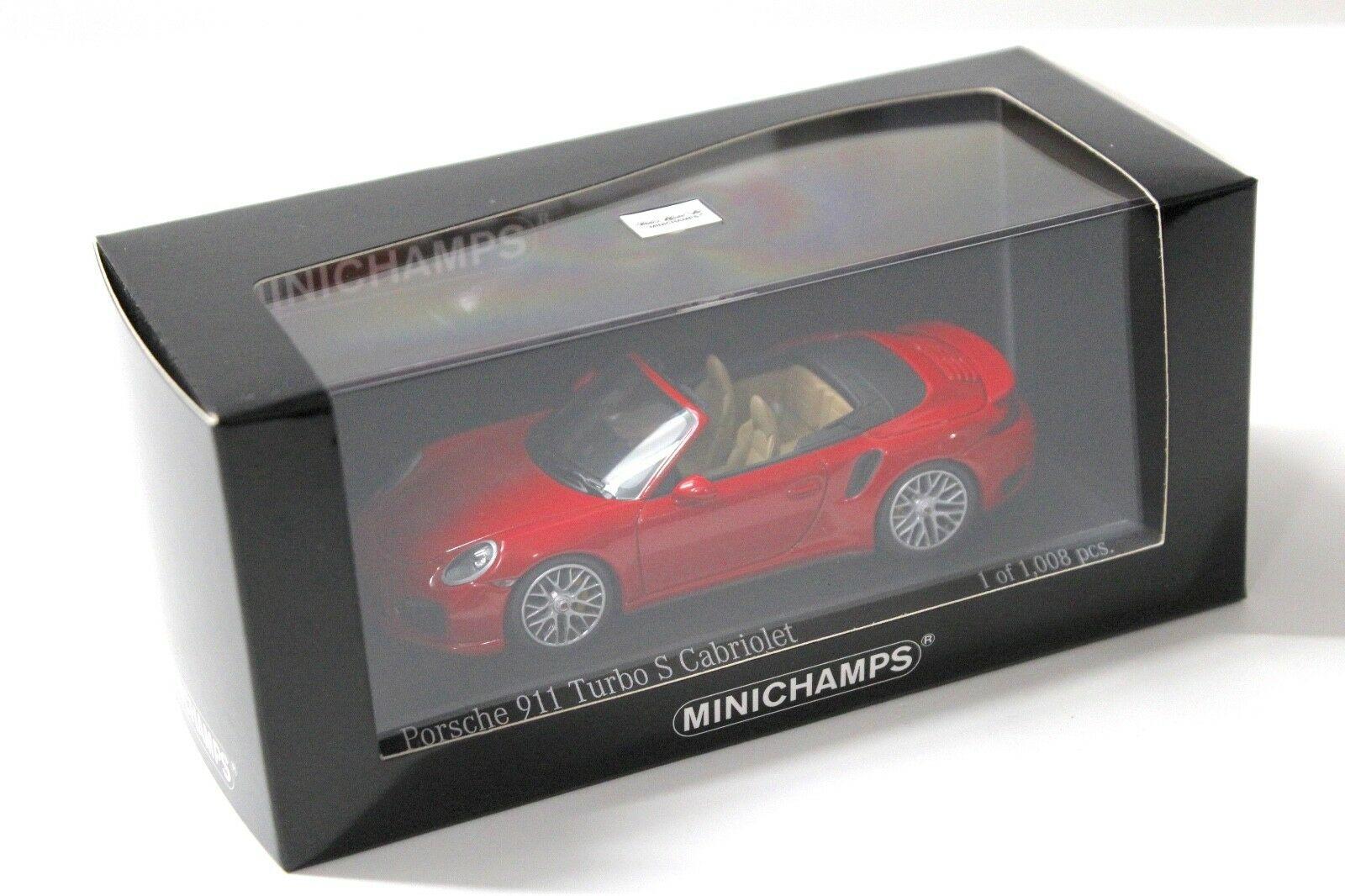1:43 Minichamps Porsche 911 (991) Turbo S Cabriolet red