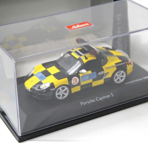 1:43 Schuco Porsche Cayman S "FOLLOW ME" Airport Hannover