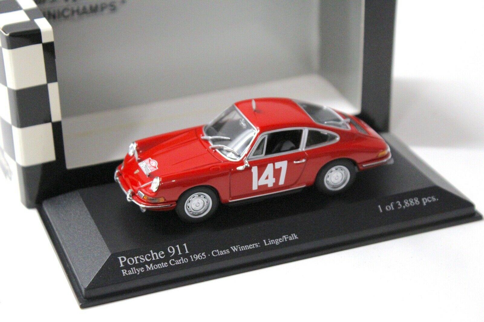 1:43 Minichamps Porsche 911 Rallye Monte Carlo 1965 #147 red