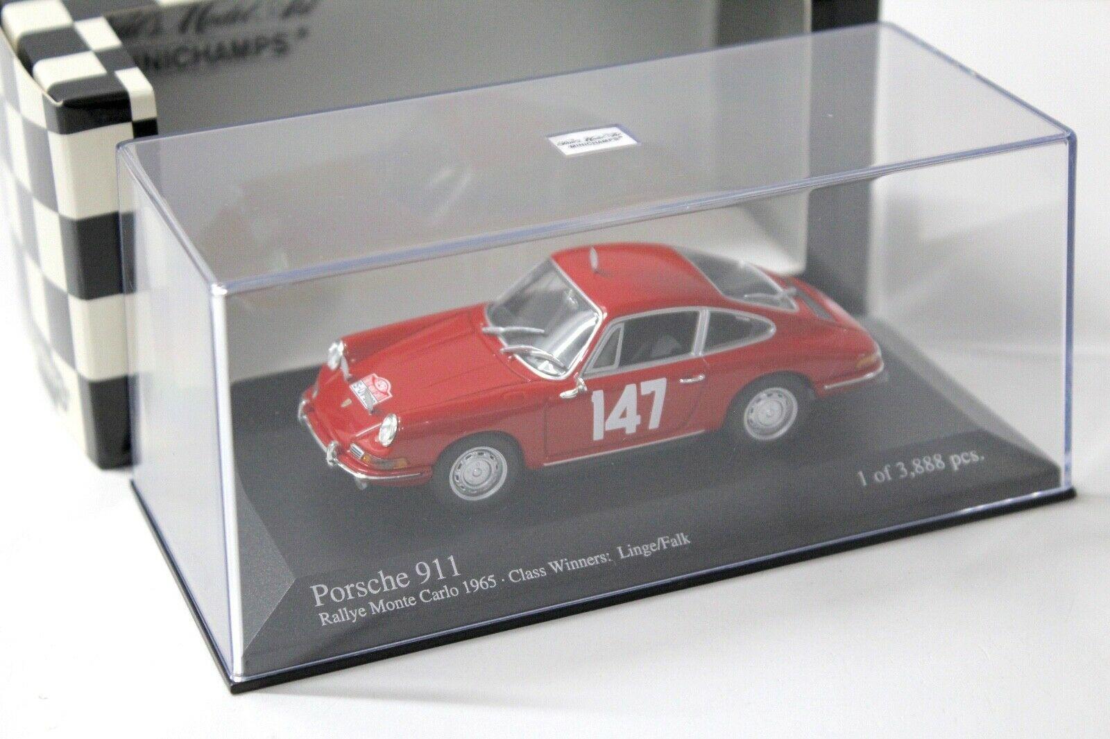 1:43 Minichamps Porsche 911 Rallye Monte Carlo 1965 #147 red