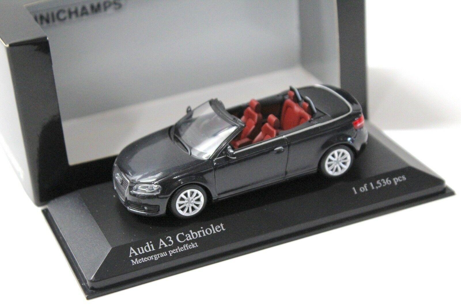 1:43 Minichamps Audi A3 Cabriolet Meteor grey