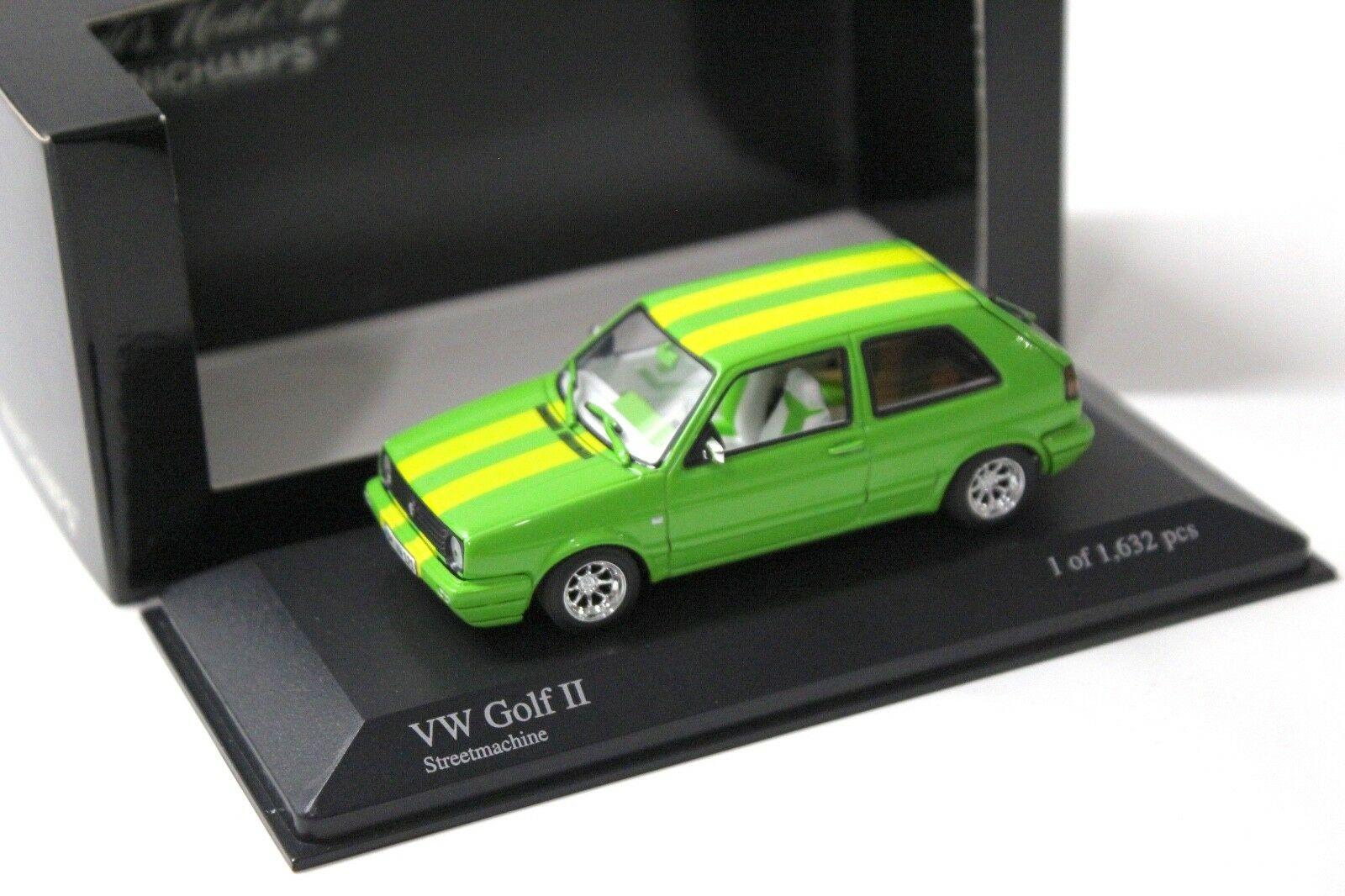 1:43 Minichamps VW Golf 2 Streetmachine green/ yellow