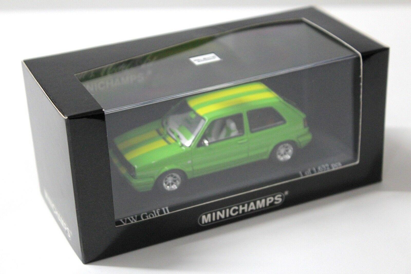 1:43 Minichamps VW Golf 2 Streetmachine green/ yellow