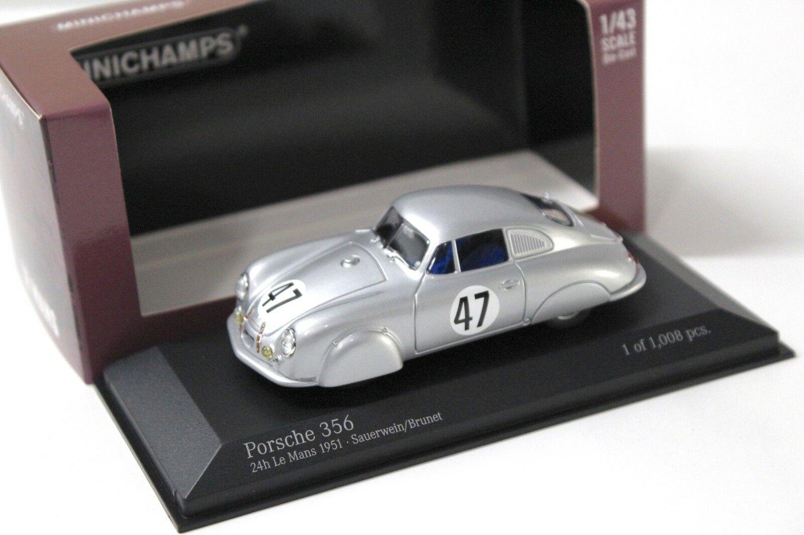 1:43 Minichamps Porsche 356 Le Mans 24h 1951 Sauerwein #47 silver