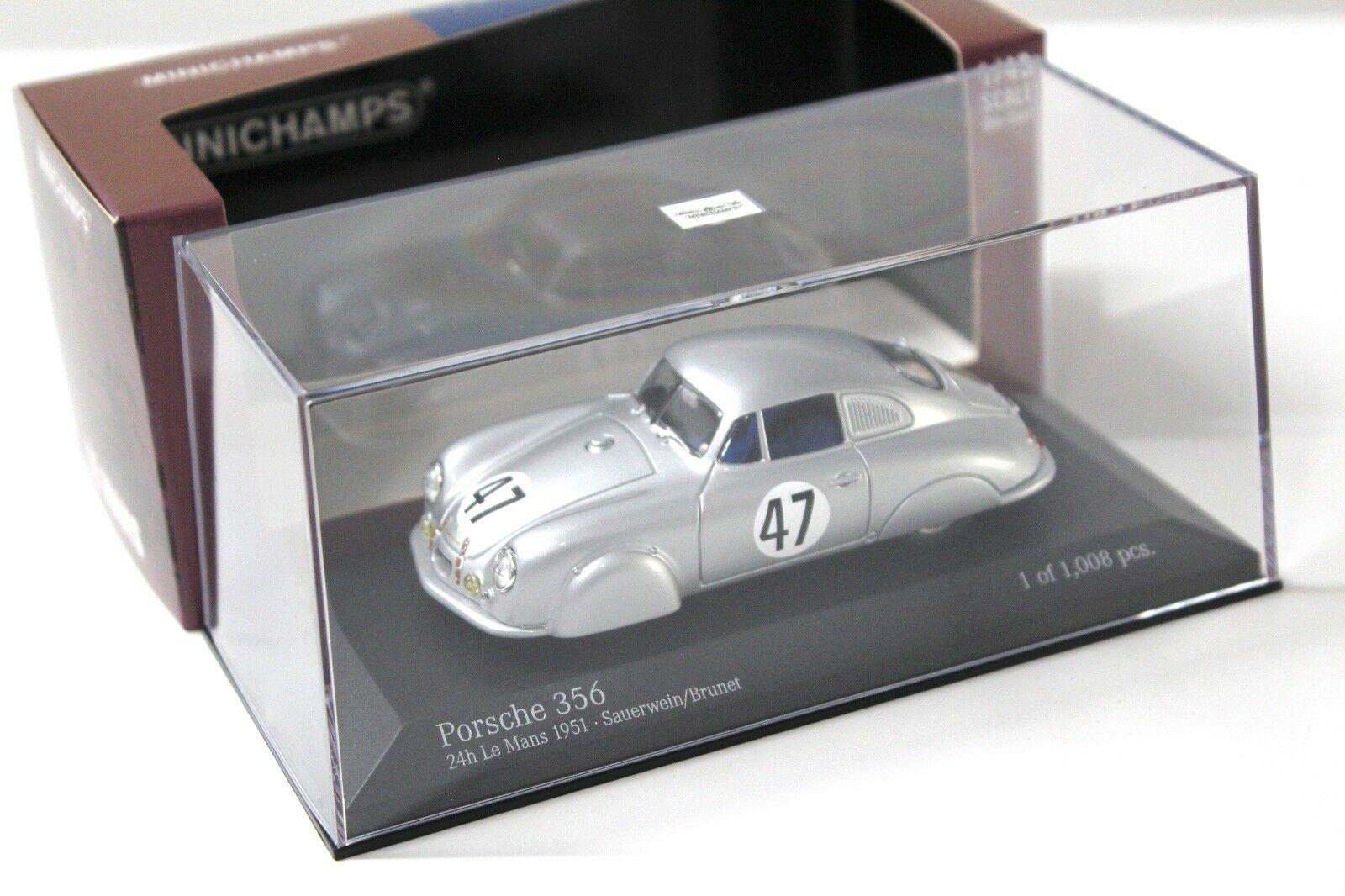 1:43 Minichamps Porsche 356 Le Mans 24h 1951 Sauerwein #47 silver