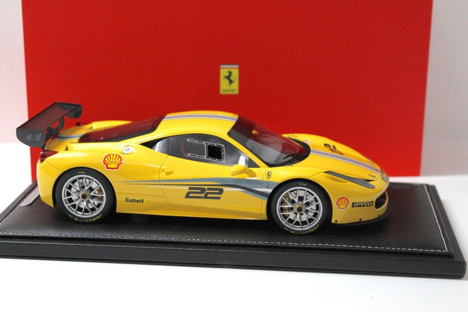 1:18 BBR Ferrari 458 Challenge Evoluzione PressDay #22 yellow