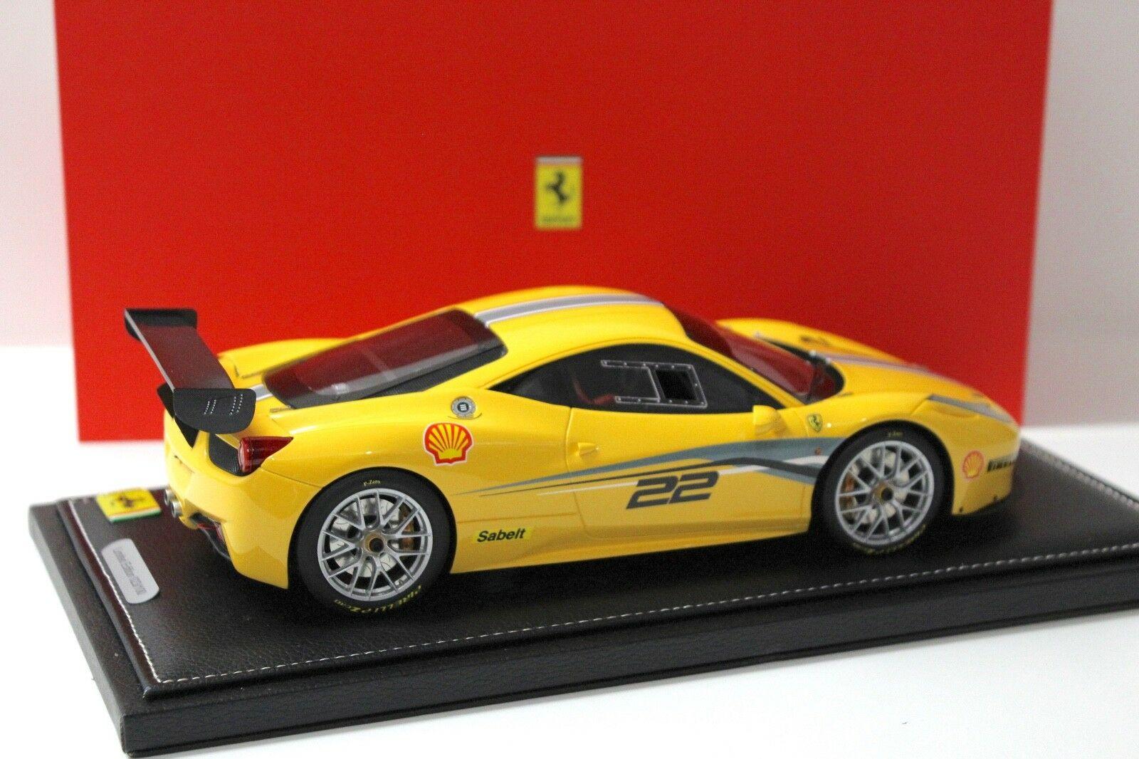 1:18 BBR Ferrari 458 Challenge Evoluzione PressDay #22 yellow