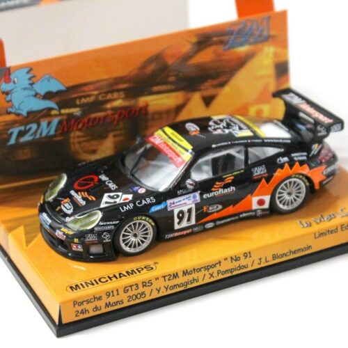 1:43 Minichamps Porsche 911 GT3 RS T2M #91 24h 2005 black