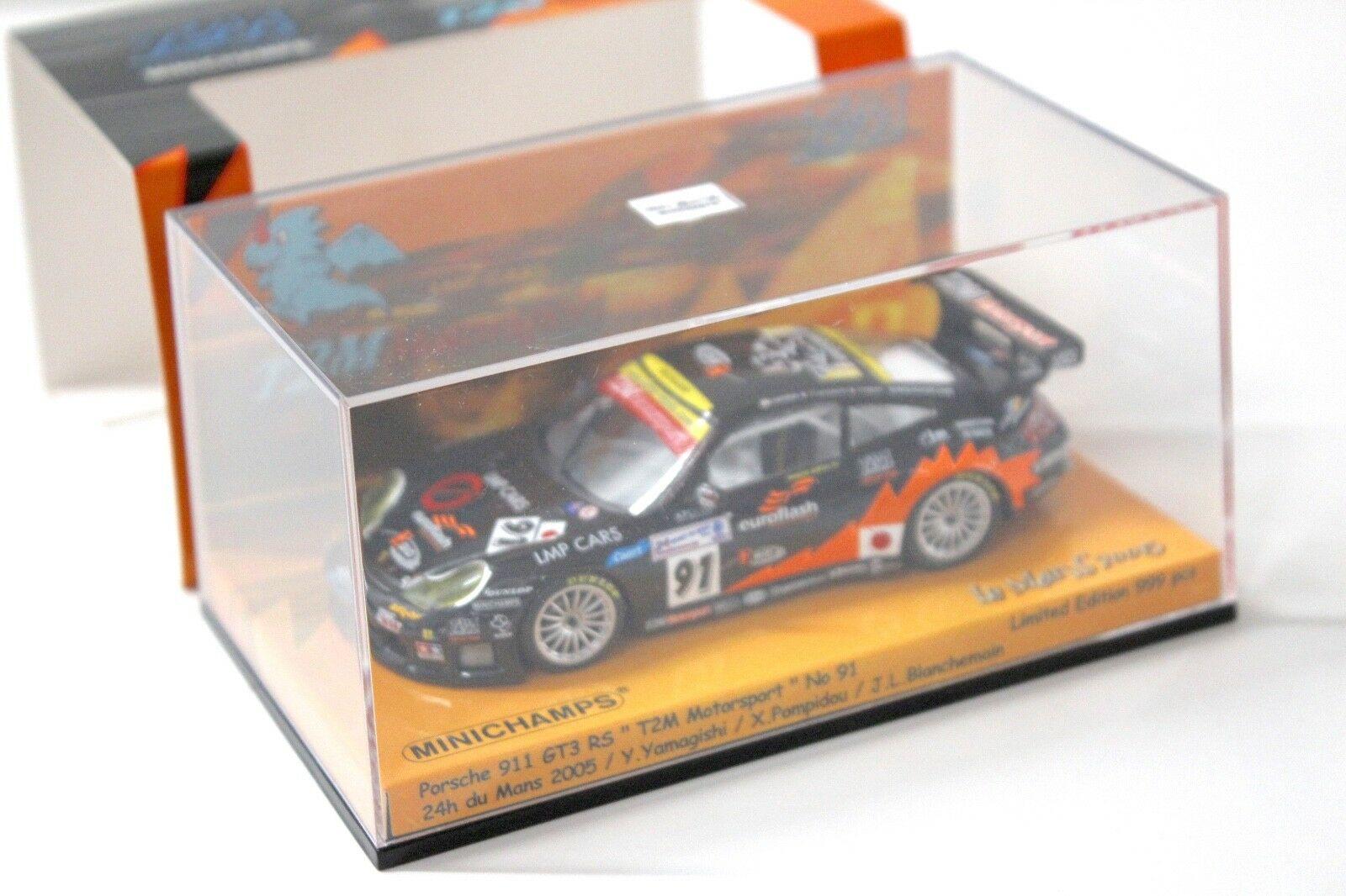 1:43 Minichamps Porsche 911 GT3 RS T2M #91 24h 2005 black