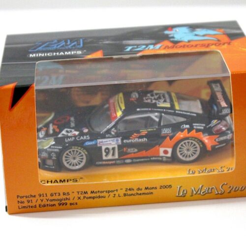 1:43 Minichamps Porsche 911 GT3 RS T2M #91 24h 2005 black