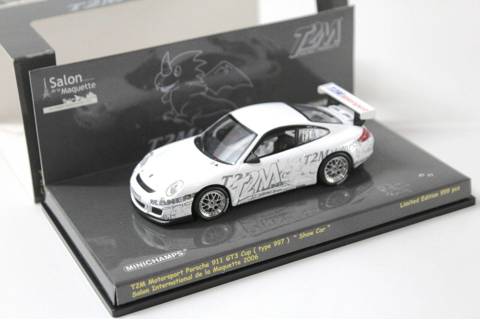1:43 Minichamps Porsche 911 GT3 CUP T2M Show Car 2006 white