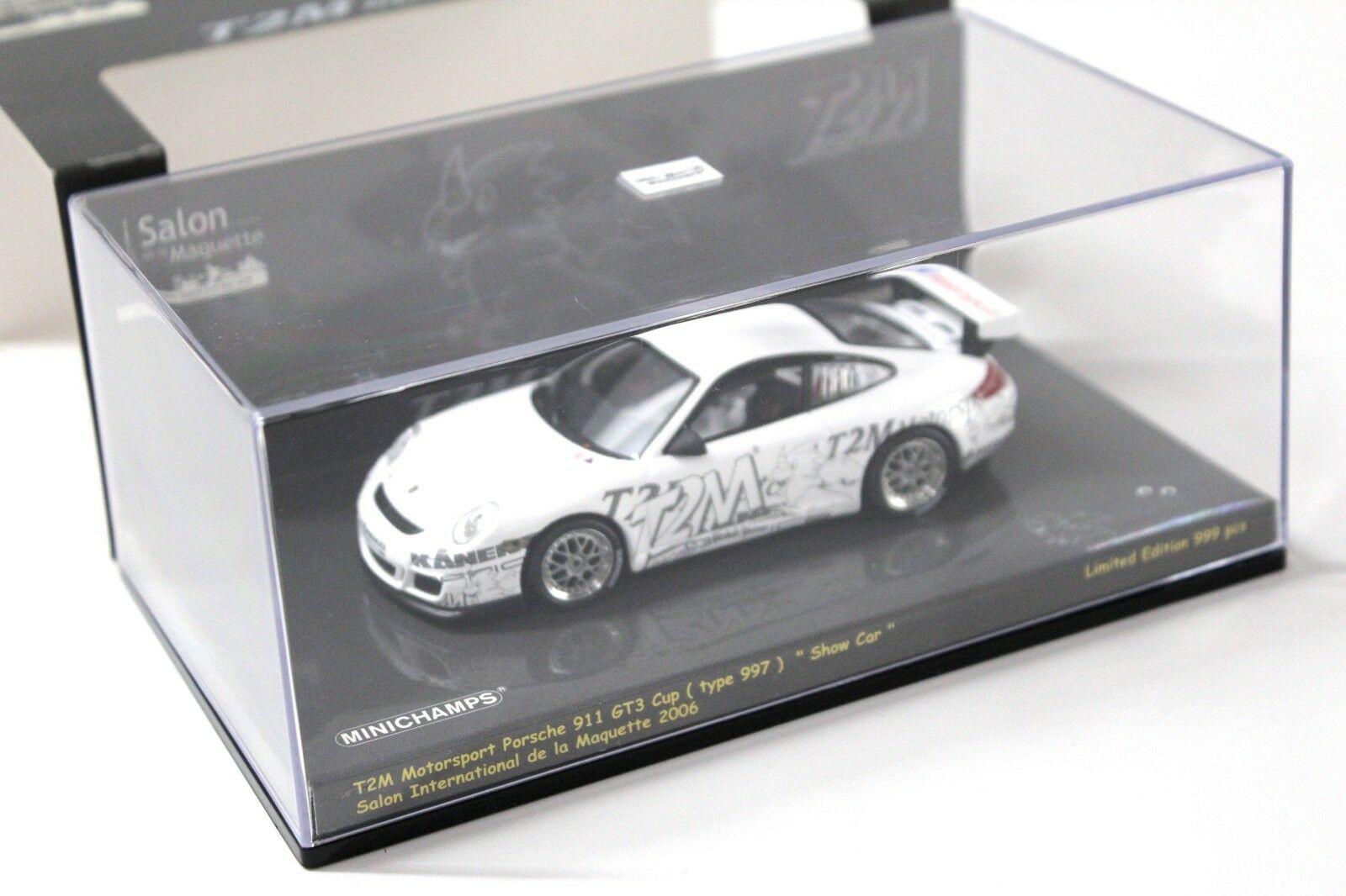 1:43 Minichamps Porsche 911 GT3 CUP T2M Show Car 2006 white