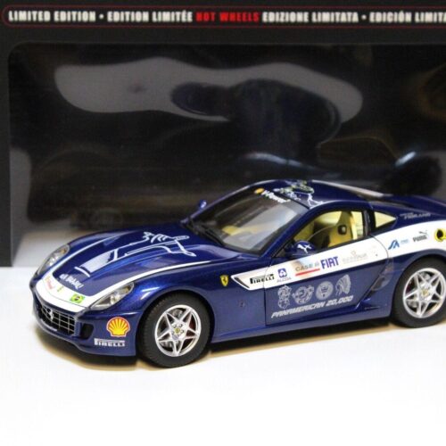 1:18 Hot Wheels Elite Ferrari 599 GTB FIORANO Panamericana blue/white