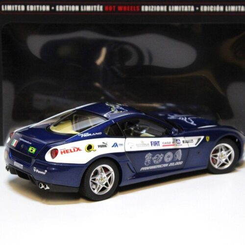 1:18 Hot Wheels Elite Ferrari 599 GTB FIORANO Panamericana blue/white