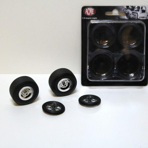 1:18 ACME/ GMP Dragster Engine Wheel Set Räder Chrom 4pcs.