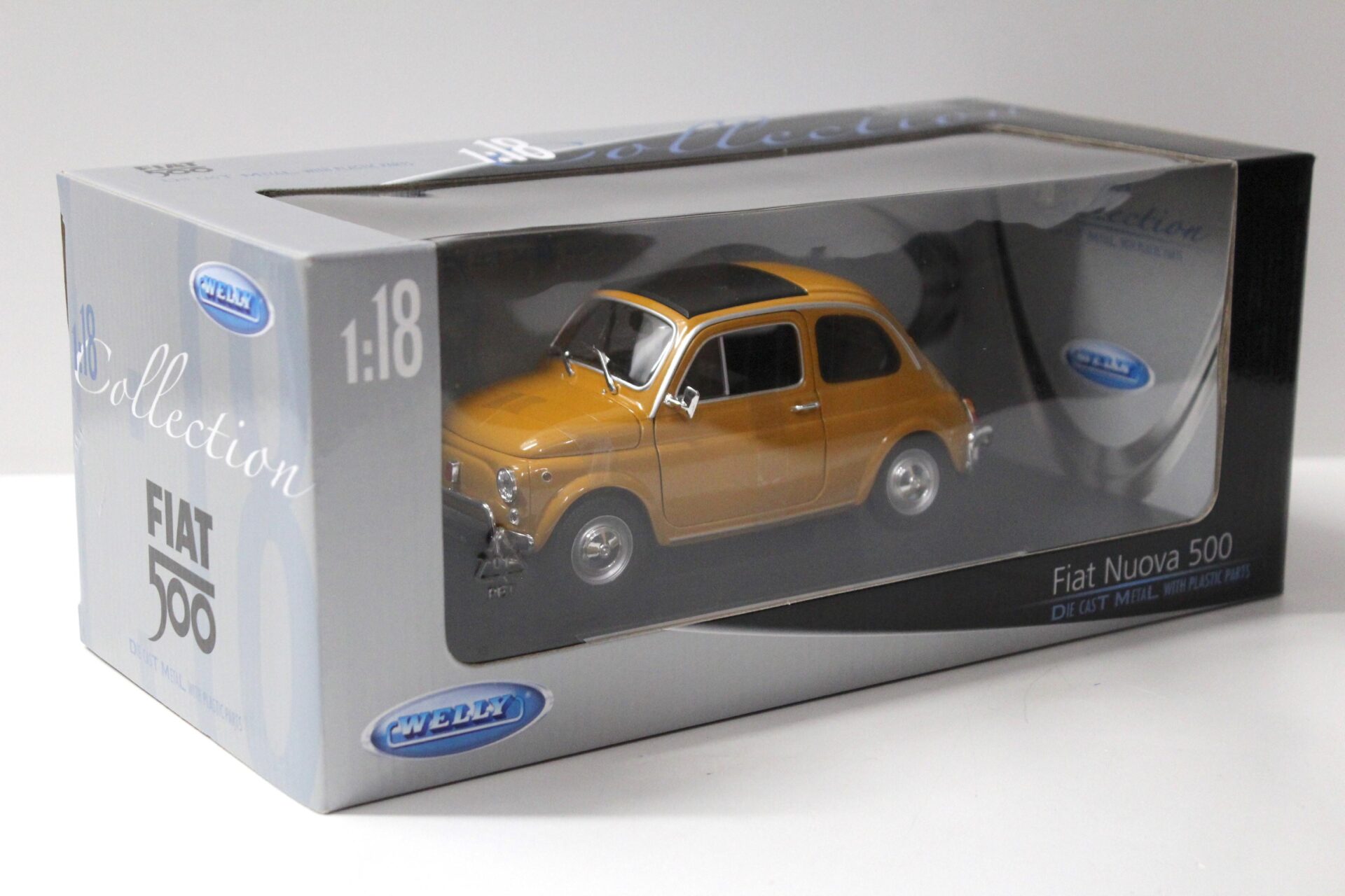 1:18 Welly 1957 Fiat Nuova 500 ocker yellow