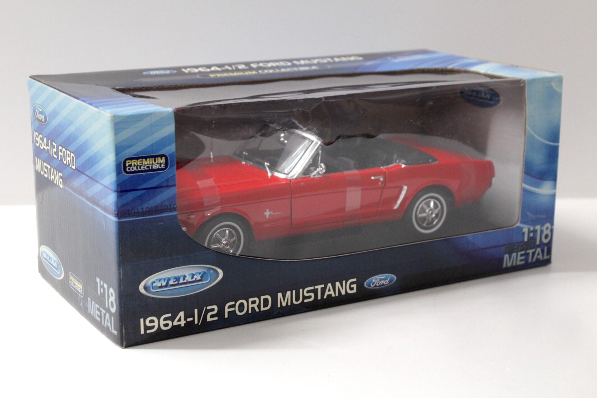 1:18 Welly Ford Mustang Convertible red 1964-1/2 red