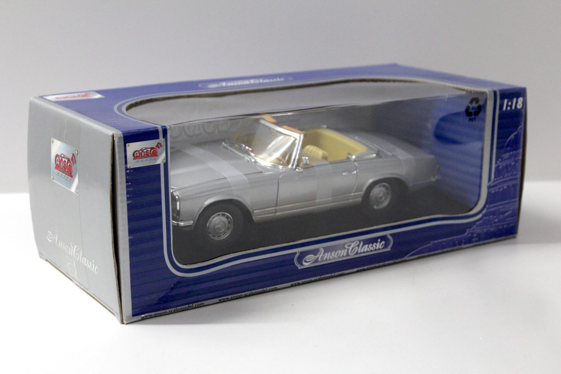 1:18 Anson Mercedes 280SL Cabrio Pagode silver