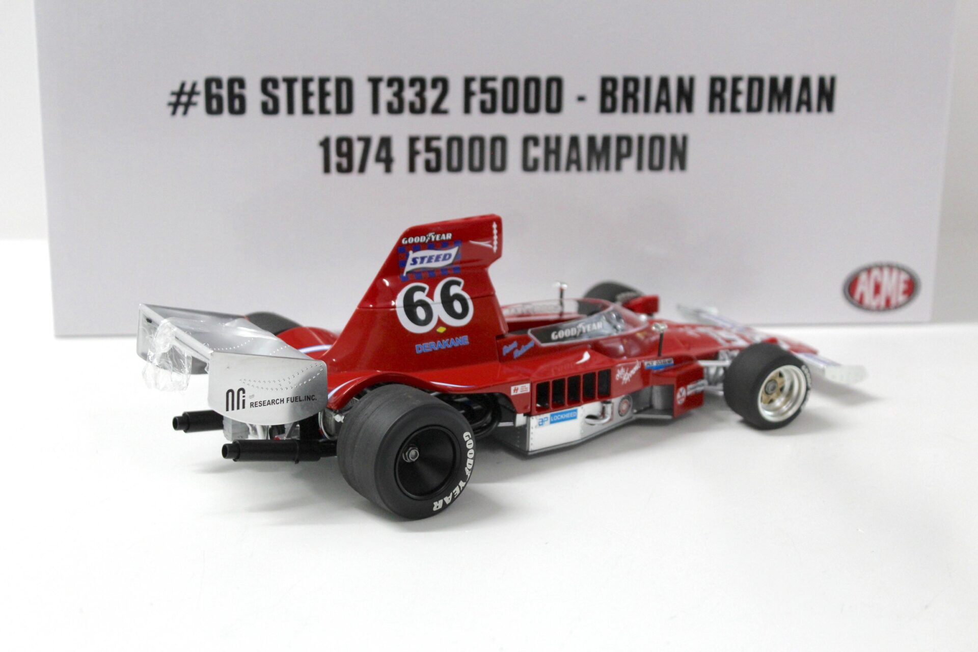 1:18 ACME 1974 Steed T332 F5000 Brian Redman F5000 Champion #66