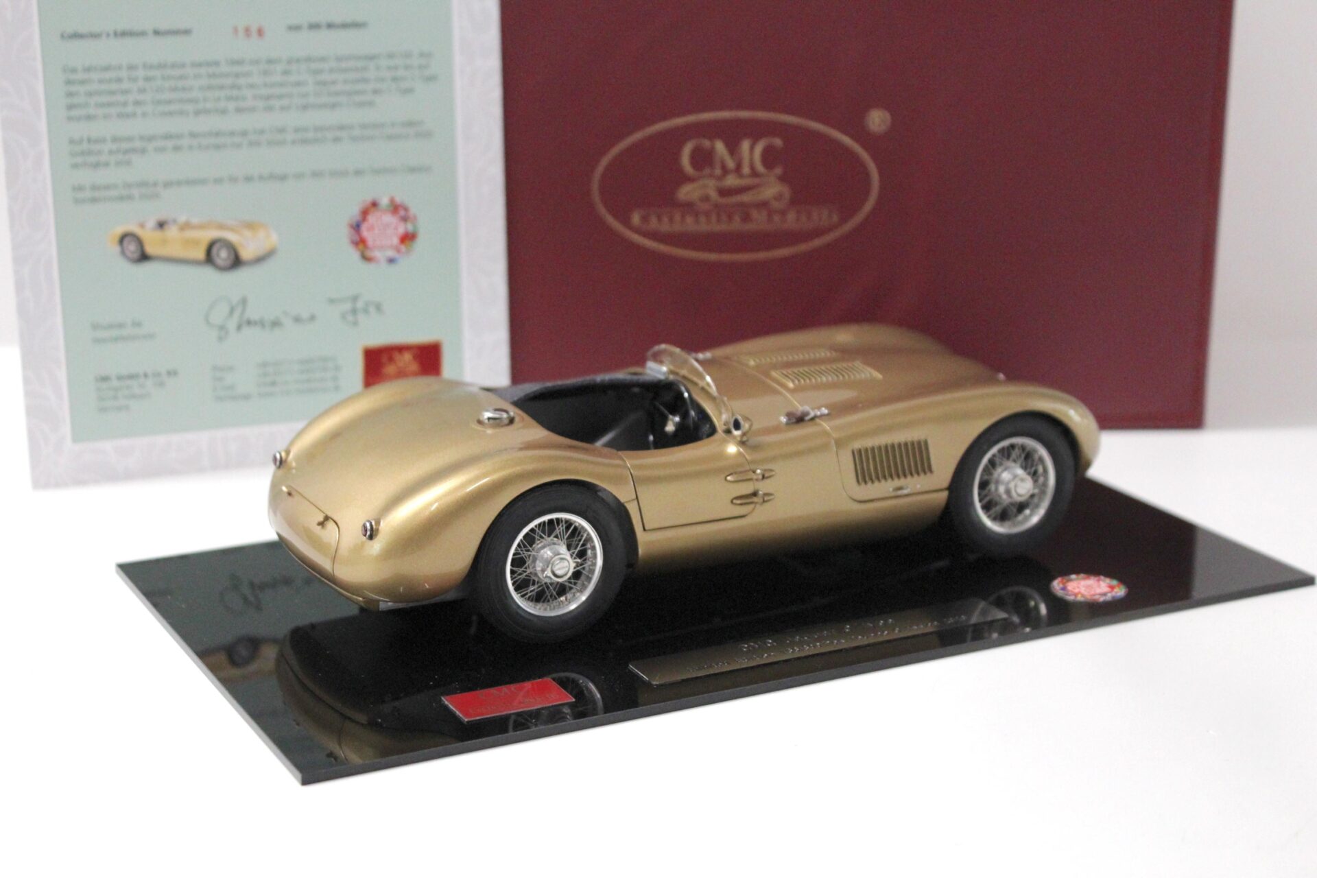 1:18 CMC Jaguar C-Type Techno Classica Essen 2020 Limited 300 pcs. gold