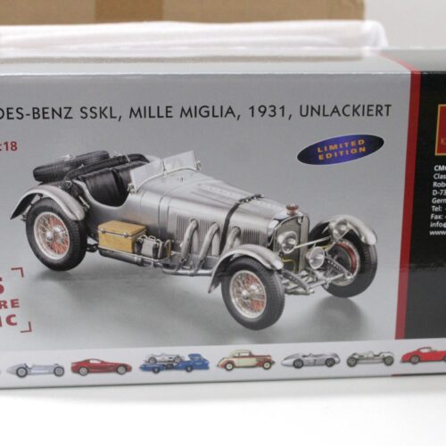 1:18 CMC Mercedes SSKL Mille Miglia 1931 M-087 Jubiläum + Vitrine