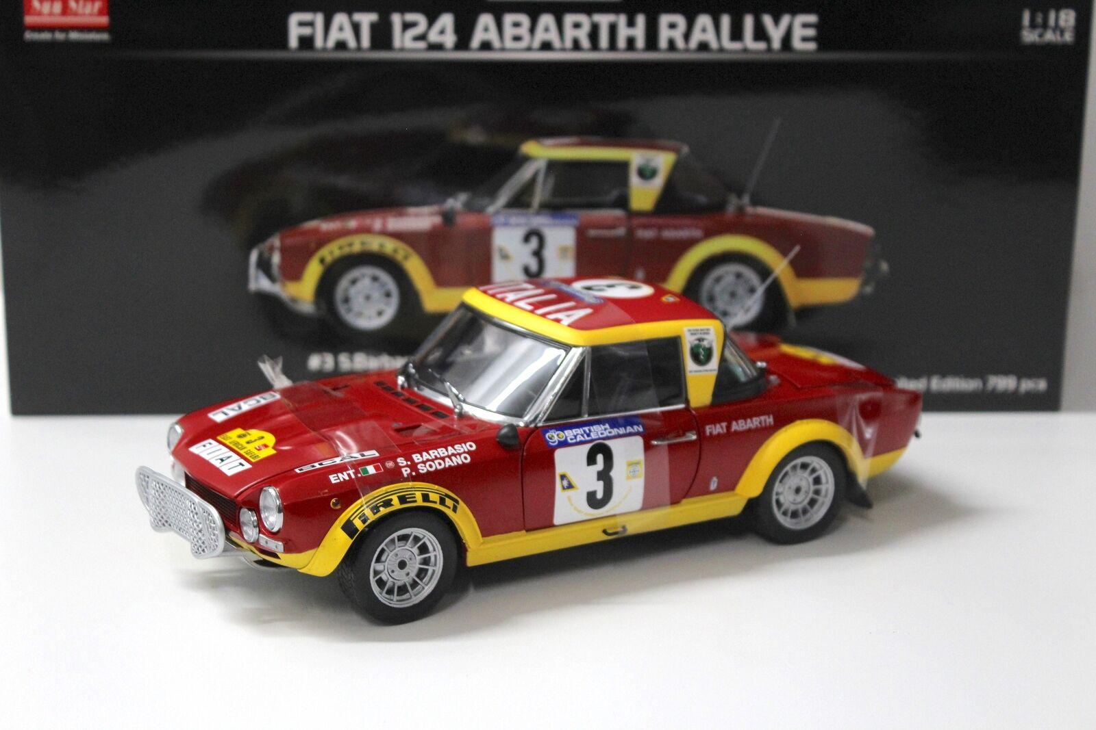 ID 43564 orig.jpg 1:18 SunStar Fiat 124 Abarth Rallye African Safari #3 S.Barbasio
